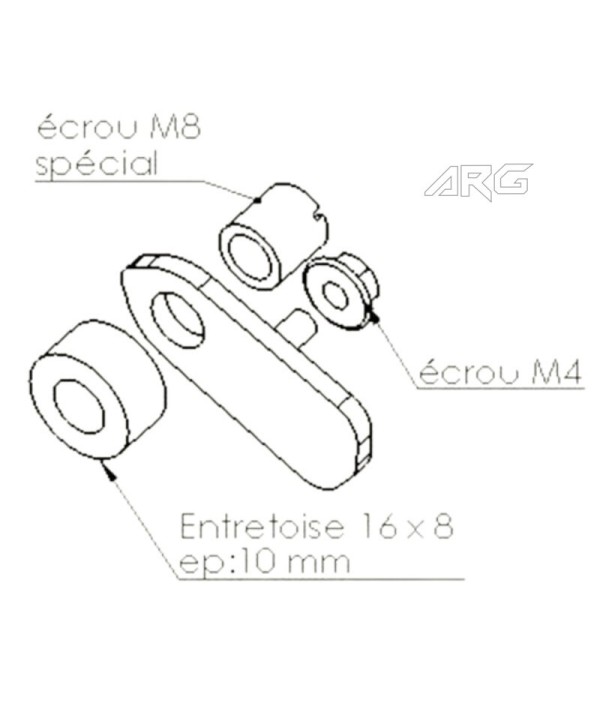 Support de clignotants AV ECO 8.5mm pour Indian FTR 1200