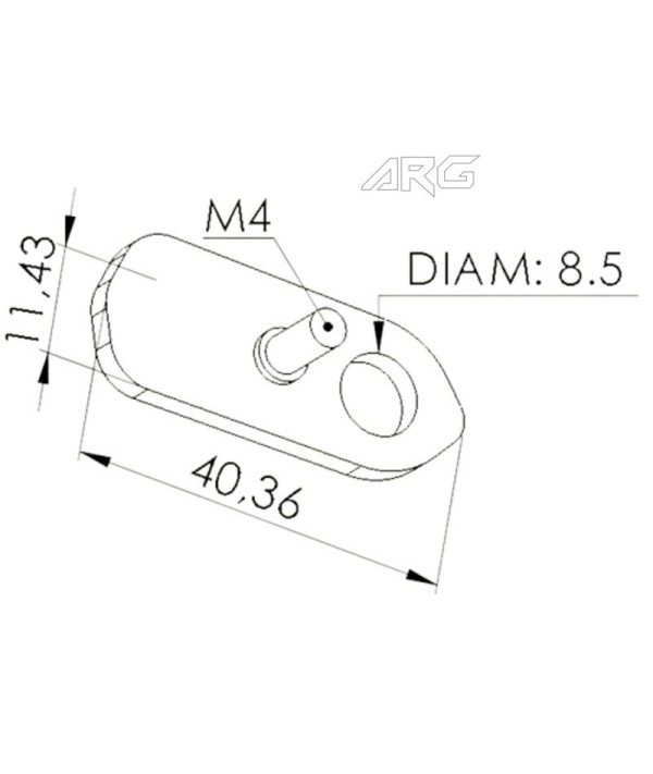 Support de clignotants AV ECO 8.5mm pour Indian FTR 1200