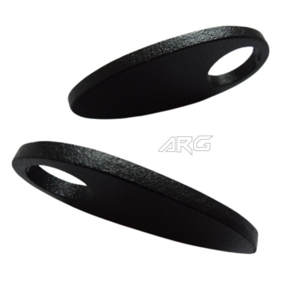 ARG Spirit: Caches de fixation de clignotants arrière 8,5mm (Noir Brillant)