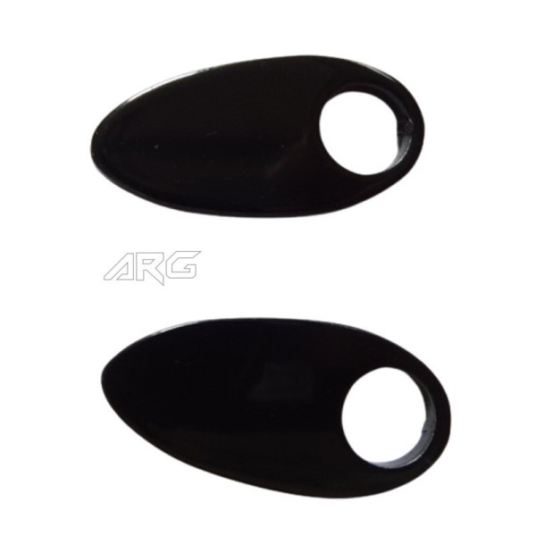 ARG Spirit: Caches de fixation de clignotants arrière 8,5mm (Noir Brillant)