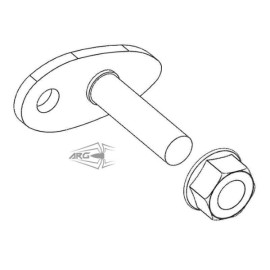 ARG Spirit: Caches de fixation de clignotants arrière 6,5mm Dyna (Noir Brillant)