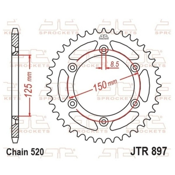 ARG Spirit: Couronne 44 Z pas 520 pour ajp pr7