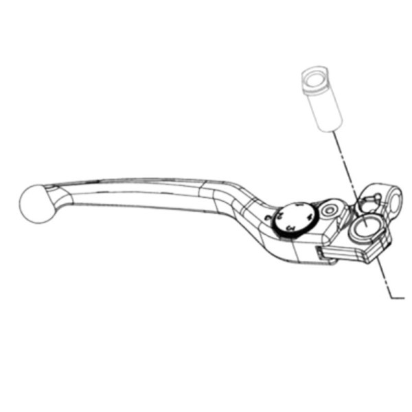 ARG Spirit:  Levier de frein V PARTS type origine aluminium poli - AJP PR7 - 00TRS01A0147