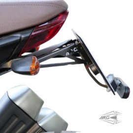 ARG Spirit: Support de plaque d'immatriculation centrale compatible sacoche pour Indian FTR 1200