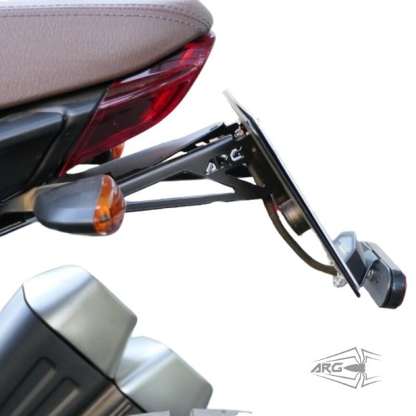 ARG Spirit: Support de plaque d'immatriculation centrale compatible sacoche pour Indian FTR 1200