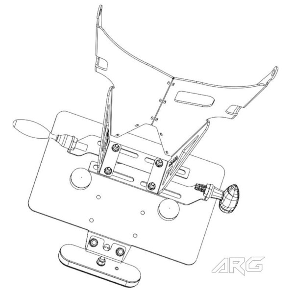 ARG Spirit: Support de clignotants AR 8mm pour plaque centrale d'Indian FTR 1200