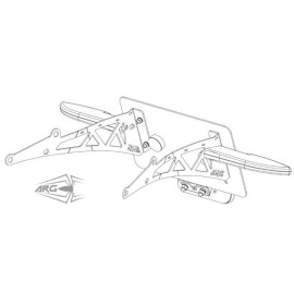 ARG Spirit: Support de plaque d'immatriculation centrale double pour Indian FTR 1200