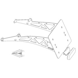 ARG Spirit: Support de plaque d'immatriculation centrale double pour Indian FTR 1200