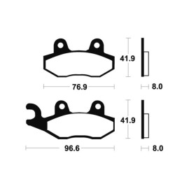 plaquette de frein avant pour Yamaha TT-r 250 1994-2005